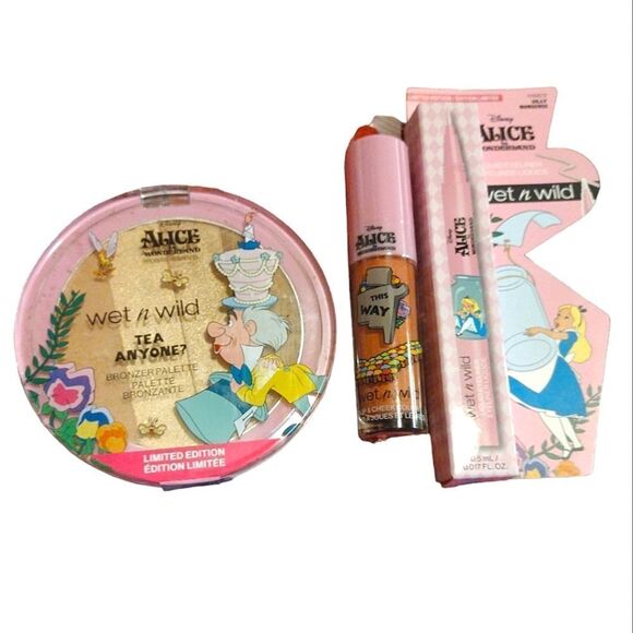 Wet n Wild x Disney Alice In Wonderland 3 Piece Make Up Lot - Picture 1 of 16